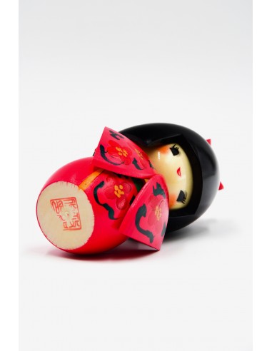 Kokeshi Giapponese, bambola decorativa - Kosode Rossa | Japan Primavera