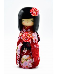 Kokeshi doll - Kyo Bijin Red S