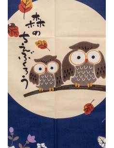 Japanese Noren Curtain (の れ ん) - Owls | Japan Primavera 2