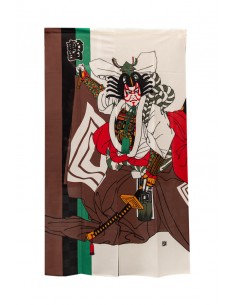 Japanese Noren Curtain (の れ ん) - Kabukie Samurai | Japan Primavera