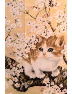 Japanese Noren Curtain (の れ ん) - Spring cat place | Japan Primavera 2