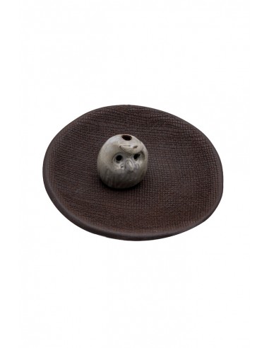 Japanese Kawara Incense holder - Owl | Japan Primavera