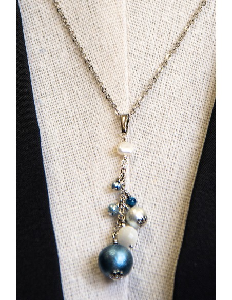 Japanese Handcrafted Indigo Pendant Necklace | Japan Primavera