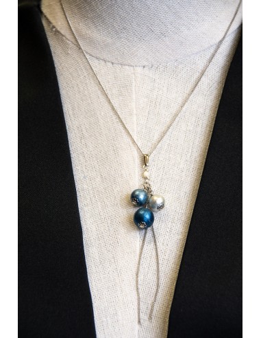 Japanese Handcrafted Indigo Pendant Necklace | Japan Primavera