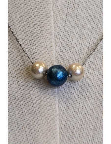 Collana Artigianale Giapponese con Pendente Artigianale Indaco | Japan Primavera
