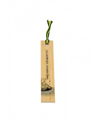 Japanese Wooden Bookmark - Maneki Neko | Japan Primavera