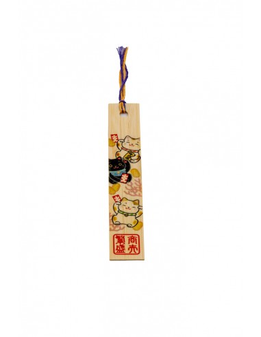 Segnalibro Giapponese in legno - Maneki Neko | Japan Primavera