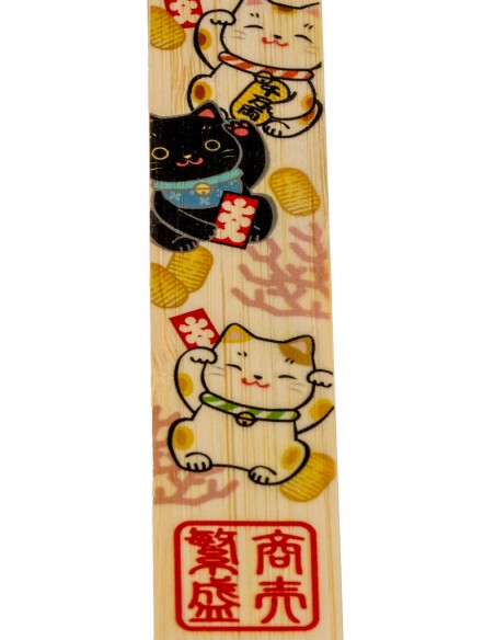 Japanisches Lesezeichen aus Holz - Maneki Neko | Japan Primavera