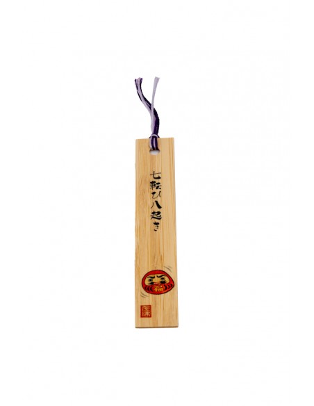 Japanese Wooden Bookmark - Daruma | Japan Primavera