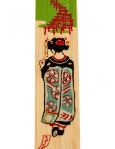 Japanese Wooden Bookmark - Geisha | Japan Primavera 2