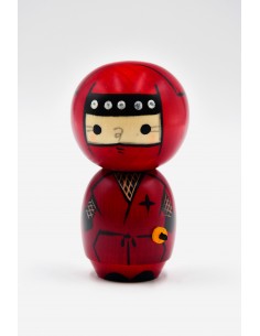 Kokeshi doll - Red Ninja