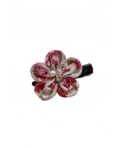 Japanische Haarspange aus Kunststoff und Chirimen - Kirschblüten | Japan Primavera