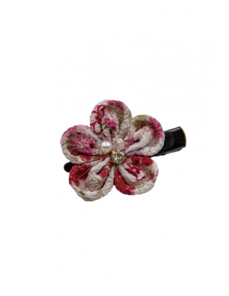 Japanese Hair clip in plastic and Chirimen - Cherry Blossom | Japan Primavera