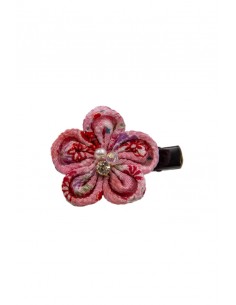 Japanese Hair clip in plastic and Chirimen - Cherry Blossom | Japan Primavera