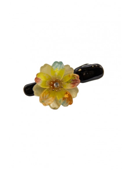 Hair clip in plastic and Chirimen - Cherry Blossom | Japan Primavera