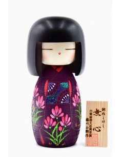 Japanese Kokeshi, decorative doll - Meditation Purple (Mushin) | Japan Primavera