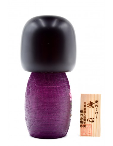 Kokeshi Giapponese, bambola decorativa - Meditazione Viola | Japan Primavera