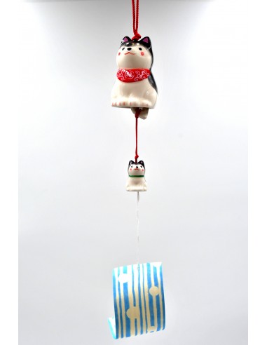 Japanisches Furin Windspiel - Shiba Inu Schwarz und Weiß | Japan Primavera