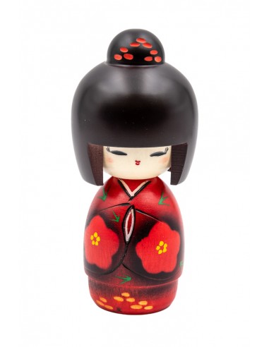 Japanische Kokeshi, dekorative Puppe - Lächeln (Hohoemi) | Japan Primavera