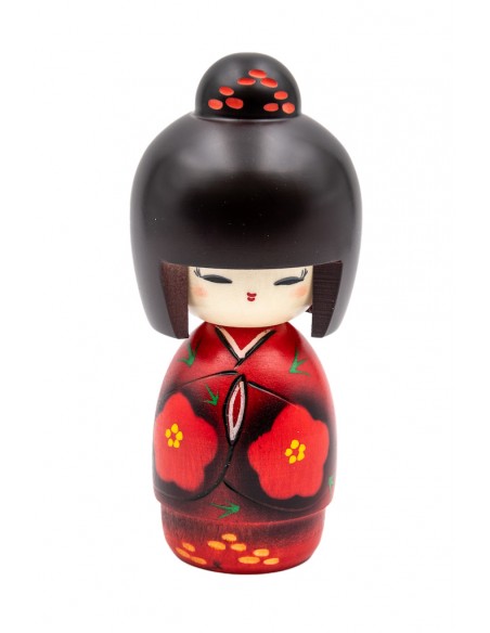 Japanische Kokeshi, dekorative Puppe - Lächeln (Hohoemi) | Japan Primavera