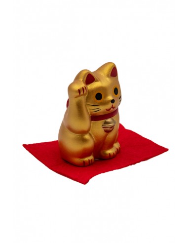 Maneki Neko color Dorato, portafortuna Giapponese - zampa destra alzata | Japan Primavera
