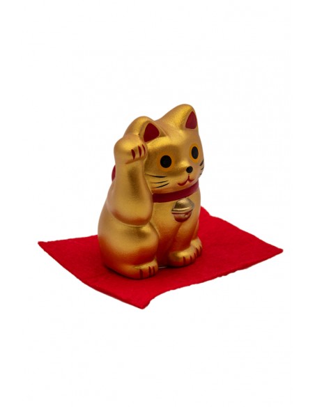 Maneki Neko color Dorato, portafortuna Giapponese - zampa destra alzata | Japan Primavera