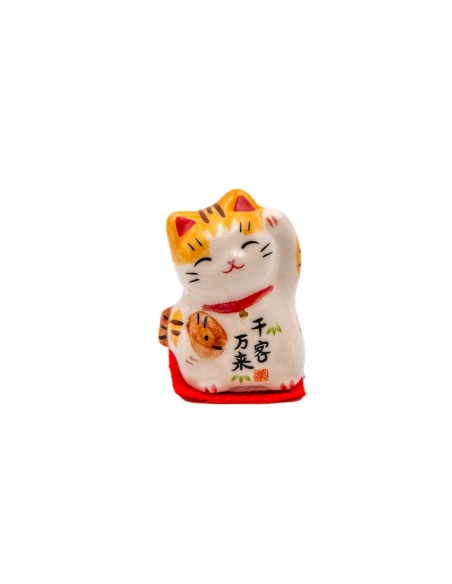 Maneki Neko Tigrato, portafortuna Giapponese - zampa sinistra alzata | Japan Primavera