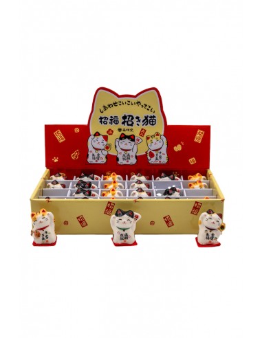 Maneki Neko Black and White, Japanese Lucky Charm - Right Paw Raised | Japan Primavera