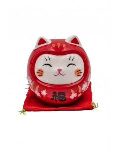 Daruma Cat, Japanese good luck charm - money box | Japan Primavera