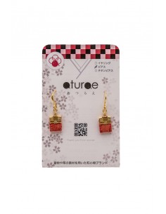Japanese Handcrafted Lobe Pendant Earrings, from Silk | Japan Primavera