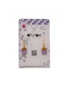 Japanese Handcrafted Lobe Pendant Earrings, from Silk | Japan Primavera