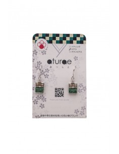 Japanese Handcrafted Lobe Pendant Earrings, from Silk | Japan Primavera