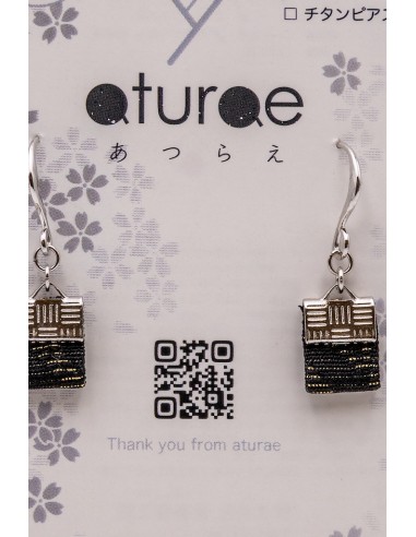 Japanese Handcrafted Lobe Pendant Earrings, from Silk | Japan Primavera