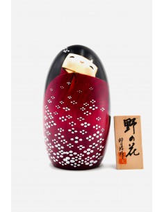 Kokeshi Giapponese, bambola decorativa - Prato Fiorito | Japan Primavera