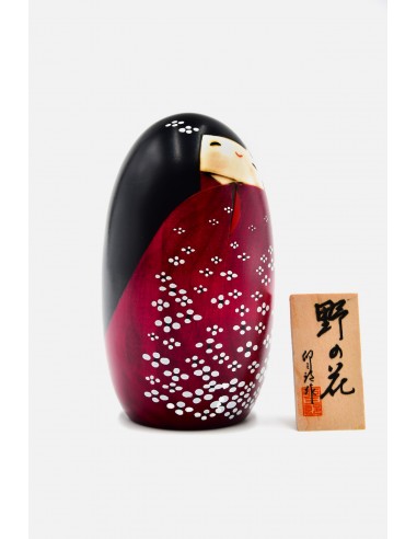Kokeshi Giapponese, bambola decorativa - Prato Fiorito | Japan Primavera