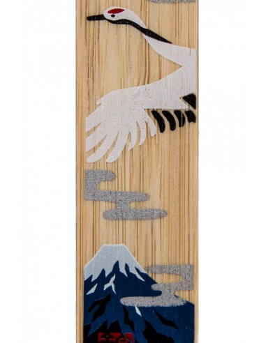 Japanese Wooden Bookmark - Crane | Japan Primavera
