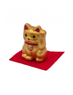 Goldfarbener Maneki Neko, Japanischer Glücksbringer | Japan Primavera 2