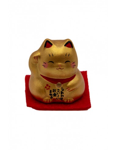 Goldfarbener Maneki Neko, japanischer Glücksbringer | Japan Primavera