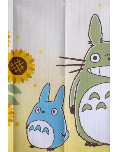 Japanese Noren Curtain (の れ ん) - Sunflower and Totoro | Japan Primavera