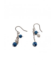 Japanese Handcrafted Indigo Pendant Earrings | Japan Primavera