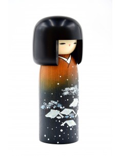 Kokeshi Giapponese, bambola decorativa - Scena sotto la Neve | Japan Primavera 2