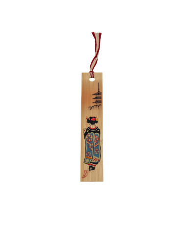 Japanese Wooden Bookmark - Geisha | Japan Primavera