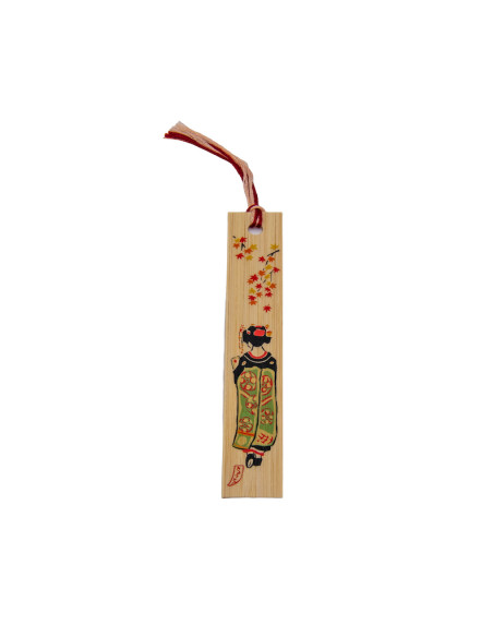 Japanese Wooden Bookmark - Geisha | Japan Primavera