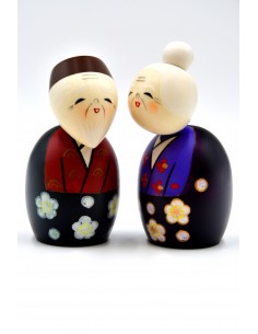 Japanische Kokeshi, dekorative Puppe - Immer vereint (Tommoshiraga) | Japan Primavera