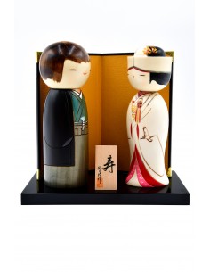 Japanische Kokeshi, dekorative Puppe - Für immer verheiratet (Towani) | Japan Primavera 2