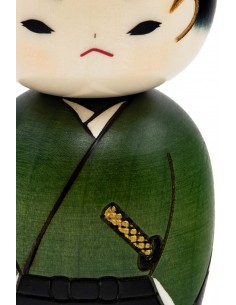 Kokeshi Giapponese, bambola decorativa - Giovane Samurai | Japan Primavera 2