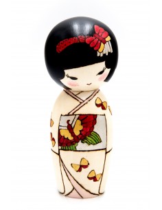 Japanische Kokeshi, dekorative Puppe - Schmetterling (Chocho-san) | Japan Primavera