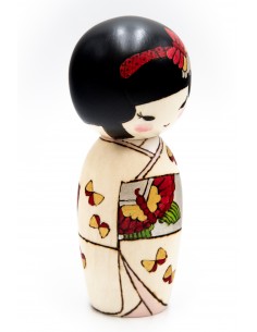 Japanische Kokeshi, dekorative Puppe - Schmetterling (Chocho-san) | Japan Primavera 2