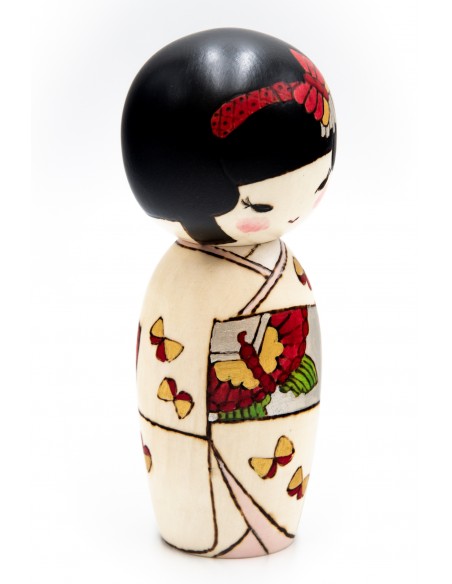 Kokeshi Giapponese, bambola decorativa - Farfalla (Chocho-san) | Japan Primavera