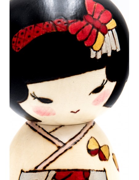 Kokeshi Giapponese, bambola decorativa - Farfalla (Chocho-san) | Japan Primavera